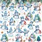 20-Piece Christmas Diamond Art Ornaments – DIY 5D Snowman Gift Wrap Tags with Rope, Winter Hanging Decorations for Home & Holiday Party Craft, Blue